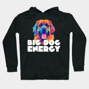 Big Dog Energy Leonberger Colorful Graphic Print Hoodie